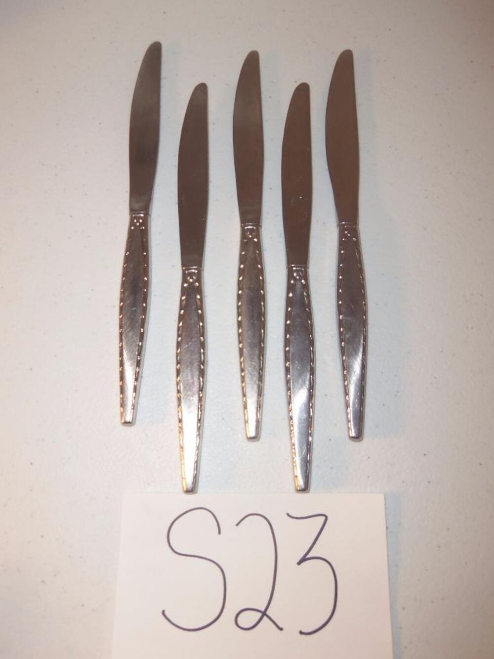 5 Oneida Venetia Dinner Knives Modern Hollow Knife -0116S23